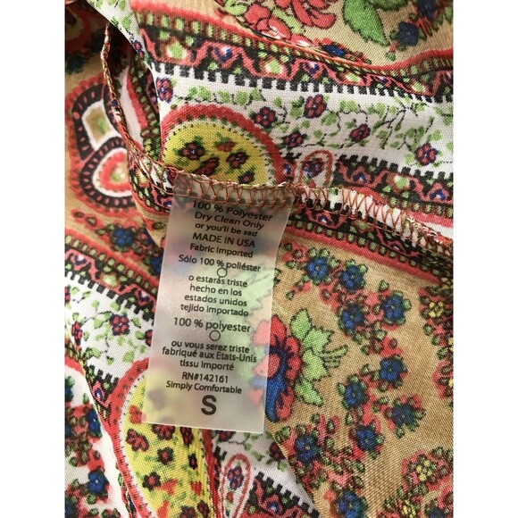 NWT Lularoe Monroe kimono S Paisley butterflies Black Fringe - Picture 5 of 8